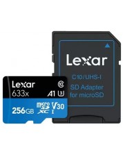 Карта памет Lexar - High-Performance 633x, 256GB, micro SDXC 