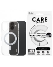 Калъф CARE - Feature Silver MagSafe, iPhone 16, прозрачен -1