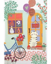 Картичка за рожден ден Busquets - Коте, с брокат