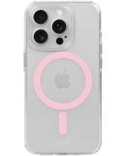 Калъф Holdit - MagSafe Case, iPhone 15 Pro, розов/прозрачен -1