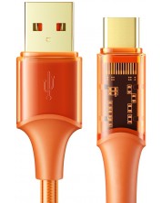 Кабел Xmart - Amber, USB-A/USB-C, 1.2 m, оранжев