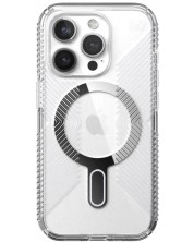 Калъф Speck - Presidio Grip, iPhone 15 Pro, MagSafe ClickLock, прозрачен