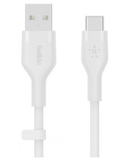 Кабел Belkin - Boost Charge, USB-A/USB-C, 1 m, бял -1