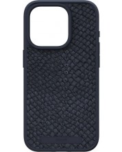 Калъф Njord - Salmon Leather MagSafe, iPhone 15 Pro, черен