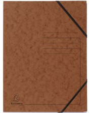 Картонена папка Exacompta - с ластик, кафяв