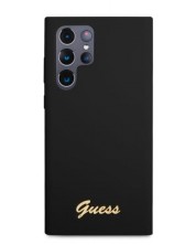 Калъф Guess - Metal Logo, Galaxy S23 Ultra, черен