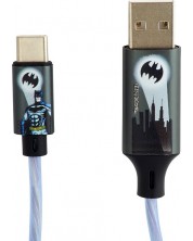 Кабел DC Comics - Batman, UCB-C/USB-A, 1.2 m, многоцветен -1