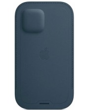 Калъф Apple - Leather Sleeve MagSafe, iPhone 12/12 Pro, Baltic Blue -1