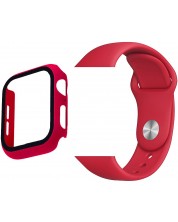 Каишка и протектор Trender - Apple Watch, 40/41 mm, червени