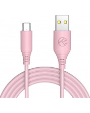 Кабел Tellur - TLL155402, USB-A/USB-C, 1 m, розов -1