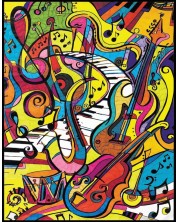 Картина за оцветяване ColorVelvet - Музика, 47 х 35 cm -1