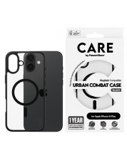 Калъф CARE - Flagship, iPhone 16 Plus, MagSafe, Black Frame -1