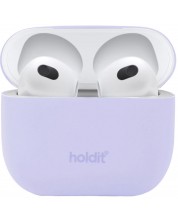 Калъф за слушалки Holdit - Silicone, AirPods 3, лилав