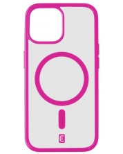 Калъф Cellularline - Pop Mag, iPhone 15 Plus, розов/сив -1