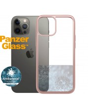 Калъф PanzerGlass - Clear, iPhone 12 Pro Max, прозрачен/розов -1