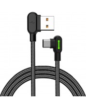 Кабел Xmart - Gaming, USB-A/USB-C, 1.2 m, чeрен -1