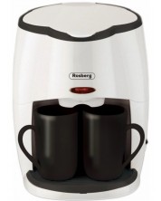 Кафемашина за шварц кафе с 2 чаши Rosberg - R51170A, 450W, 250 ml, бяла -1