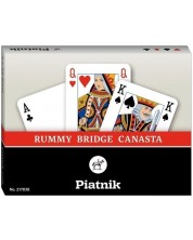 Карти за игра Piatnik - 2 тестета, Реми, Бридж, Канаста -1