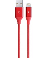 Кабел ttec - AlumiCable, USB-A/Lightning, 1.2 m, червен -1