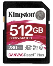 Карта памет Kingston - Canvas React Plus V60, 512GB, SDXC, Class 10 -1