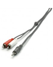 Аудио кабел Vivanco - 46504, жак 3.5 mm/2x RCA, 1.5 m, многоцветен