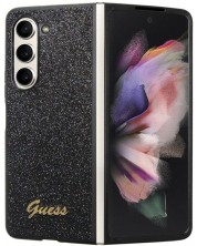 Калъф Guess - Glitter Flakes Metal Logo, Galaxy Z Fold 5, черен -1