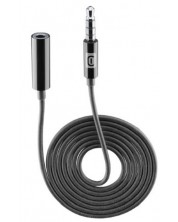Удължаващ кабел Cellularline -8555, жак 3.5 mm M/F, 1 m, черен