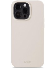 Калъф Holdit - Silicone, iPhone 15 Pro Max, светлобежов