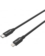 Кабел Tellur - Apple MFi, USB-C/Lightning, 1 m, черен