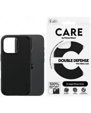 Калъф CARE - Double Defence, iPhone 16 Pro, черен -1