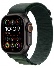 Каишка Apple - Alpine Loop M Black Titanium, Apple Watch, 49 mm, Dark Green -1