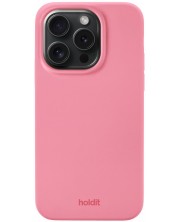 Калъф Holdit - Silicone, iPhone 15 Pro, Rouge Pink -1