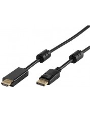 Кабел Vivanco - 45343, DisplayPort/HDMI, 1.8m, черен -1