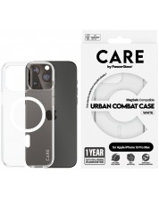 Калъф CARE - Flagship, iPhone 15 Pro Max, MagSafe White, прозрачен -1