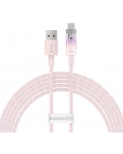 Кабел Baseus - Explorer CATS010404, USB-A/USB-C, 1 m, розов