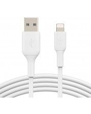 Кабел Belkin - CAA001bt3MWH, Lightning/USB-A, 3 m, бял -1