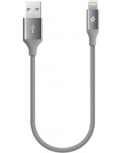 Кабел ttec - AlumiCable, USB-A/Lighting, 0.3 m, сив -1