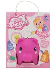 Касичка прасенце Boti Pocket Money Piggies - Розова, с аксесоари