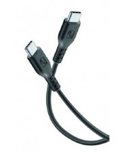 Кабел Cellularline - 5А, USB-C/USB-C, 1 m, черен -1
