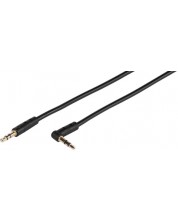 Аудио кабел Vivanco - 45514, жак 3.5 mm/жак 3.5 mm, 0.5 m, черен
