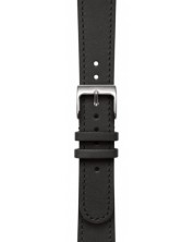 Каишка Withings - Leather, Silver buckle, 18mm, черна