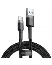 Кабел Baseus - Cafule, USB-A/USB-C, 0.5 m, черен