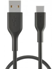 Кабел Belkin - Playa, USB-A/USB-C, 1 m, черен -1