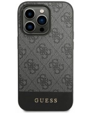 Калъф Guess - 4G Stripe, iPhone 14 Pro, сив