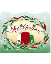 Картичка Gespaensterwald 3D - Merry Christmas, венец и свещи -1