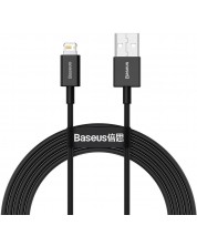 Кабел Baseus - Superior, USB-A/Lightning, 2 m, черен -1