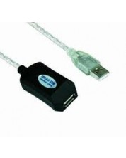 Удължителен кабел VCom - CU823, USB-A/USB-A, 5 m, сив