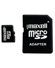 Карта памет Maxell - 8GB, microSDHC, Class10, адаптер, черна -1