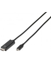 Кабел Vivanco - 45512, USB-C/HDMI, 1.5m, черен -1