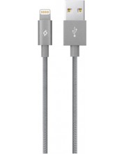 Кабел ttec - MFi AlumiCable, USB-A/Lightning, 1.2 m, сив -1